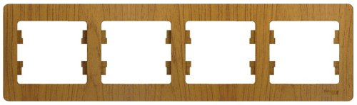 Рамка горизонтальная Systeme Electric Glossa 4-м. дерево картинка